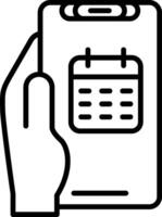 Calendar Line Icon vector