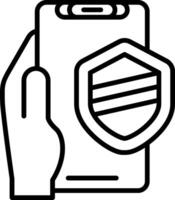 Security Line Icon vector