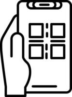 Qr Scan Line Icon vector