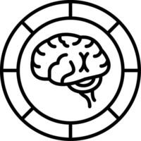 Brain Line Icon vector
