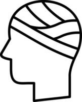 Head Line Icon vector