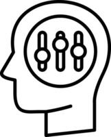 Self Control Line Icon vector