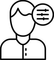 Self Control Line Icon vector
