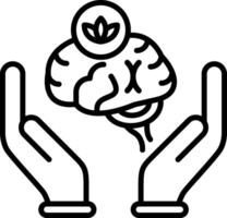 Brain Line Icon vector