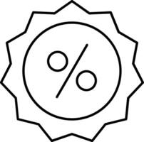 Discount Line Icon vector