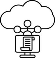 Cloud Service Line Icon vector
