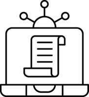 Data Distribution Line Icon vector