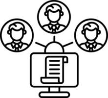 Files Exchange Line Icon vector