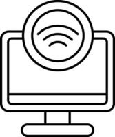 Internet Access Line Icon vector