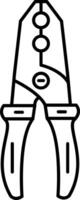 Wire Stripper Line Icon vector