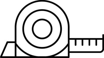 Measuring Tape Line Icon vector