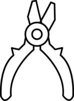 Pliers Line Icon vector