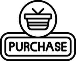 Purchase Line Icon vector