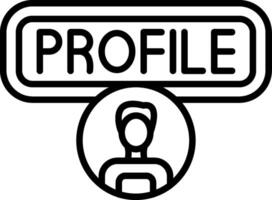 User Profile Line Icon vector