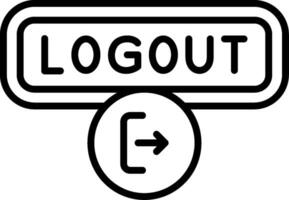 Logout Line Icon vector