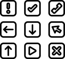 Web Button Line Icon vector