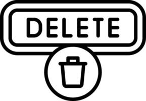 Delete Line Icon vector