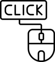 Click Line Icon vector
