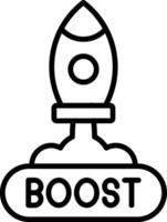 Boost Line Icon vector