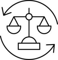 Balance Line Icon vector