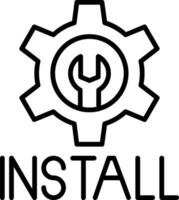 Install Line Icon vector