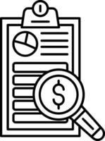 Auditing Line Icon vector