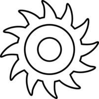 Circular Saw Line Icon vector