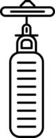 Rotary Tool Line Icon vector
