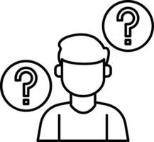 Memory Loss Line Icon vector