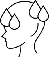 Sweating Line Icon vector