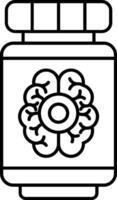 Pills Line Icon vector