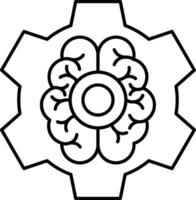 Brain Functions Line Icon vector