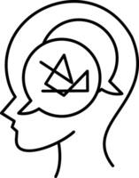 Confusion Line Icon vector