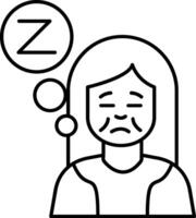 Insomnia Line Icon vector