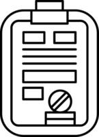Schedule Line Icon vector