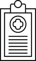 Medical Report Line Icon vector