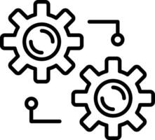 Integration Line Icon vector