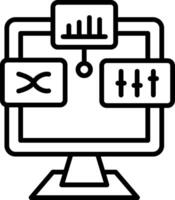 Analysis Line Icon vector
