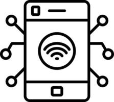 Iot Line Icon vector