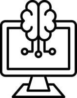 Artificial Intelligence Line Icon vector