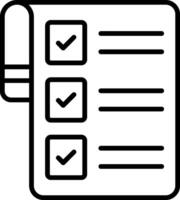 Checklist Line Icon vector