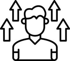 Level Up Line Icon vector