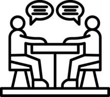Discussion Line Icon vector