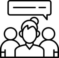 Mentor Line Icon vector