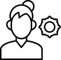 Support Line Icon vector