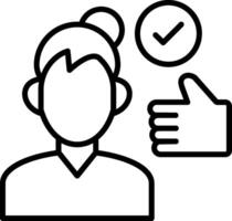 Work Done Line Icon vector