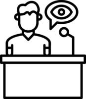 Speech Line Icon vector