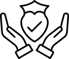 Trust Line Icon vector