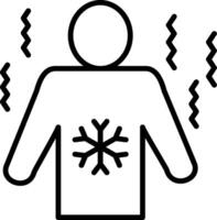 Chills Line Icon vector