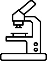 Microscope Line Icon vector